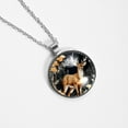 thumbnail image 4 of Deer Elegant Glass Circular Pendant Women's Necklaces, 4 of 5