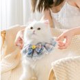 thumbnail image 2 of Cute Bowtie Cat Saliva Towel Lace Plaid Dress Up Accesorios para perros pequeños Gatos Hugtrwg Para estrenar, 2 of 8