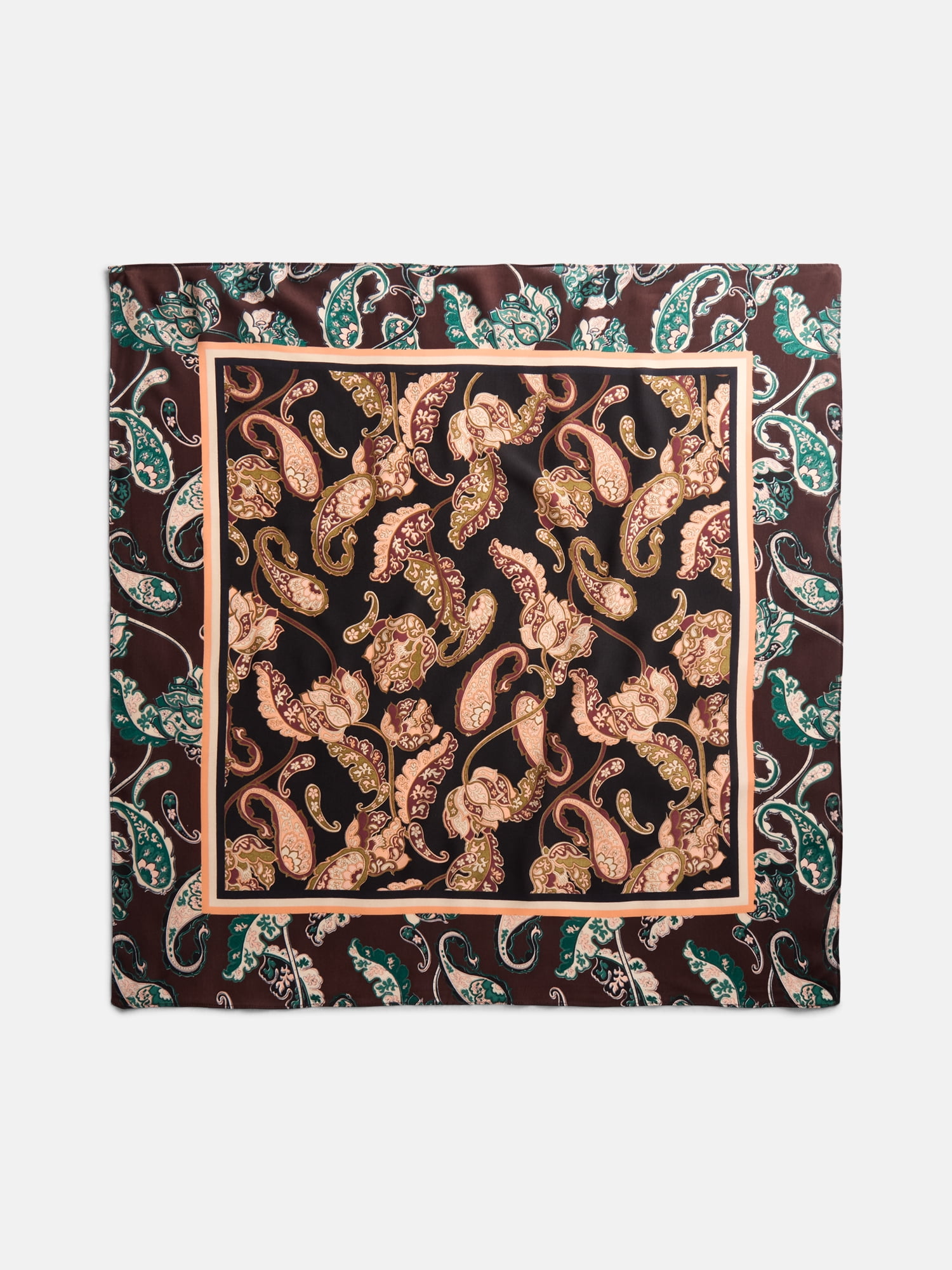 Scenario Women's Printed Square Scarf, Teal