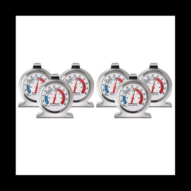 2X Termómetros de Congelador de Refrigerador Termómetro Serie de Esfera Grande Termómetro de Temperatura para Refrigerador Congelador