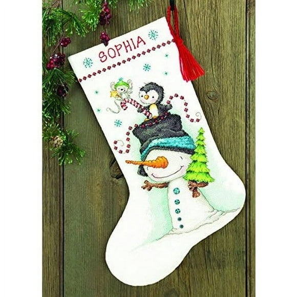 Dimensions Counted Cross Stitch Kit 16" Long-Jolly Trio Stocking (14 Count)