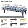thumbnail image 3 of FUIALDOLG Dining Room Bench Covers, Stretch Blue Cheetah Print Bench Seat Protector Cover, Washable Rectangular Chair Cover for Bedrooms, Living Rooms, Kitchens, Removable, 3 of 7