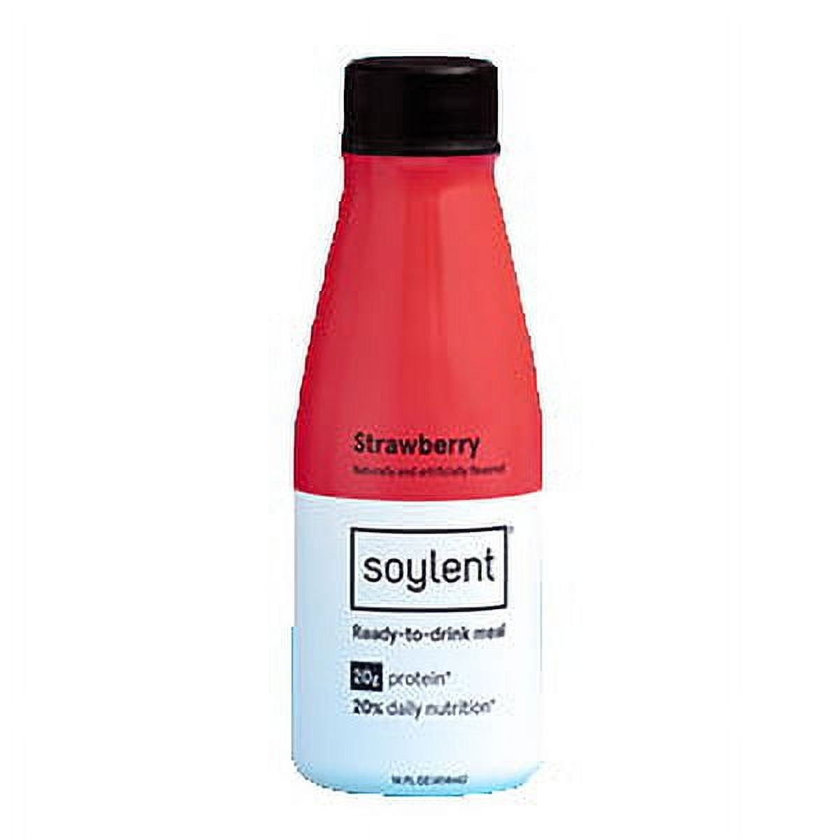 (2 pack) Soylent Ready to Drink Meal Replacement Shake, Strawberry, 14 Oz.