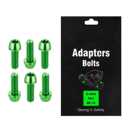 

6PCS/Boxed M6*18mm MTB Bike Disc Brake Clamp Adapters Bolts Bicycle clamp screws