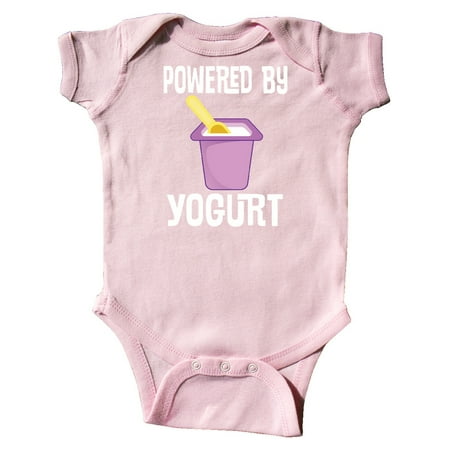 

Inktastic Powered By Yogurt Health Food Gift Baby Boy or Baby Girl Bodysuit