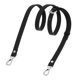 thumbnail image 1 of Correa de bolso de cuero genuino de 0.6" para bolsa (Negro, Hebilla plateada), 1 of 6