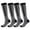 Gray, variant on Zipper Compression Socks Men & Women - 2 Pairs Of Closed Toe Compression Socks Knee High Gray 2XL