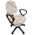 thumbnail image 1 of Abstract Office Chair Slipcover, Pastel Triangles with Polka Dots Pattern Bohemian Inspirations Geometric Design, Protective Stretch Decorative Fabric Cover, Standard Size, Multicolor, by Ambesonne, 1 of 5