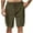 Olive Green, variant on Men's Cargo Shorts Elastic Waist Drawstring With Pocket Cotton Straight Elastic Waist Shorts Khaki
