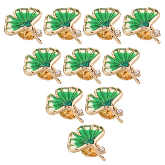 MERRYHAPY 10Ud Broches Botánicos De Hoja De Ginkgo Para Estilo Y Protección En