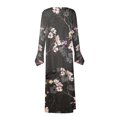 thumbnail image 5 of Qiopertar Robes Décontractées à Col Rond Manches Longues Boutonnées Pliantes Imprimées pour Femmes en Solde à Moins de 5$ en Solde, 5 of 5