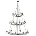 thumbnail image 2 of Meyda 151278 60 in. Estrella 24 Light Three Tier Chandelier, Antique Iron Gate, 2 of 5