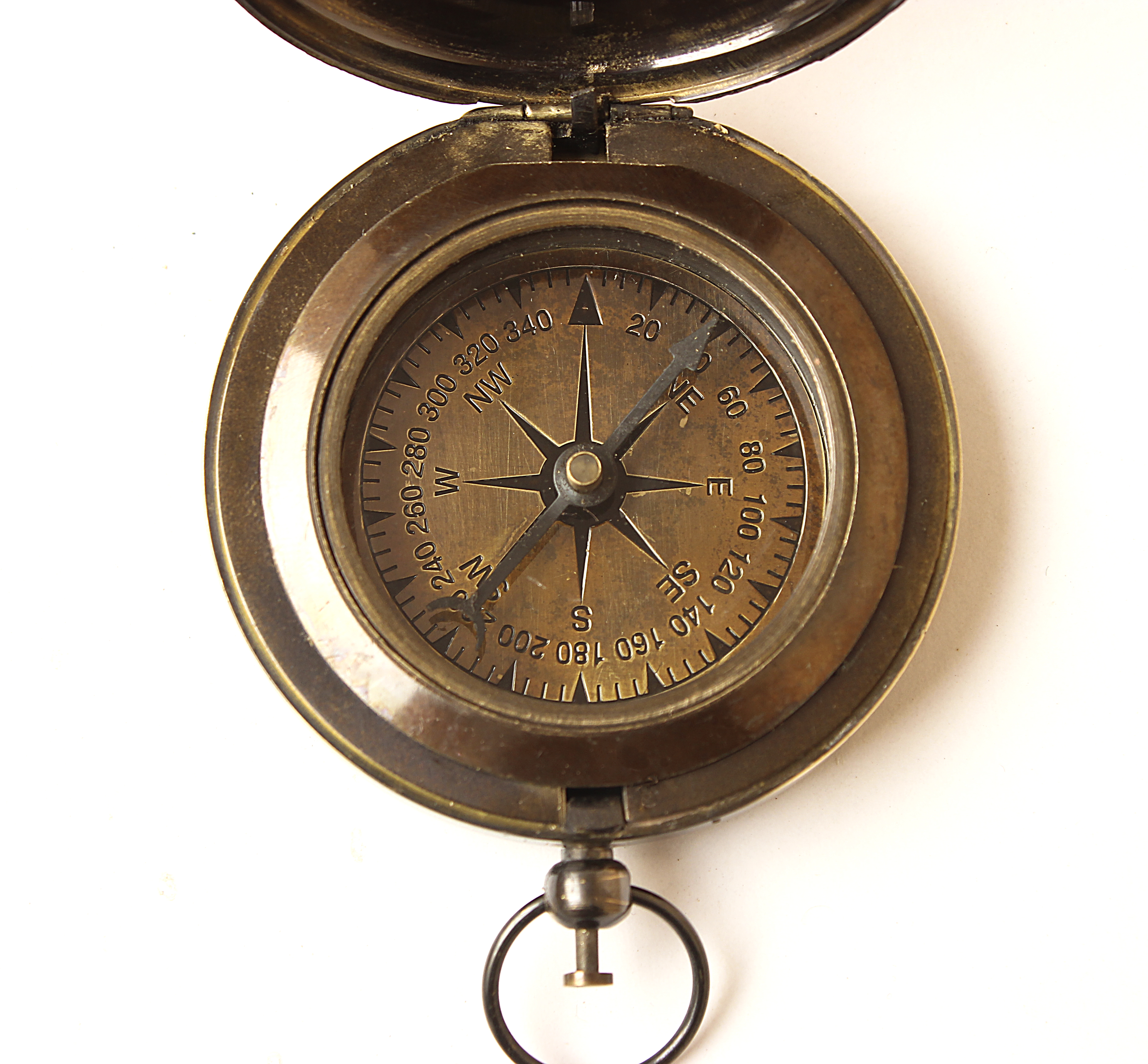 Collectiblesbuy Nautical Ross London Brass Round Pocket Compass