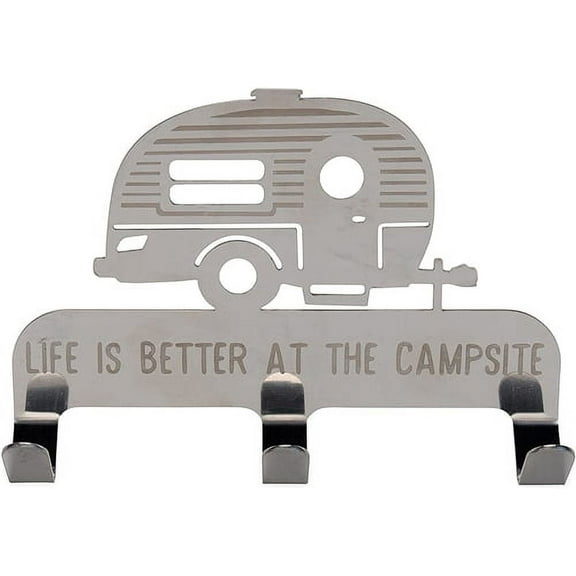 Camco 53368 Life Is Better At The Campsite Site Key Hanger, 3 Hooks