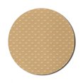 thumbnail image 1 of Abstract Mouse Pad for Computers, Ornamental Geometric Abstract Folkloric Tribal Ethnic Complex Striped Motif, Round Non-Slip Thick Rubber Modern Mousepad, 8" Round, Pale Coffee White, by Ambesonne, 1 of 2