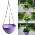 thumbnail image 1 of Hanging Chain Flower Pot Basket Planter Container Garden Home Balcony Decoration, 1 of 8