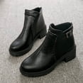thumbnail image 4 of Student High-Heeled Single Boots Womens Shoes Thick Platform Boots Ankle Boots, 4 of 9