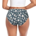 thumbnail image 3 of Womens Underwear Blue Flower Cuteness No Show Seamless Underwear for Women, Soft Stretch Women's Panties, Hipster Ladies Panties Bikini Underwear Briefs, 3 of 6