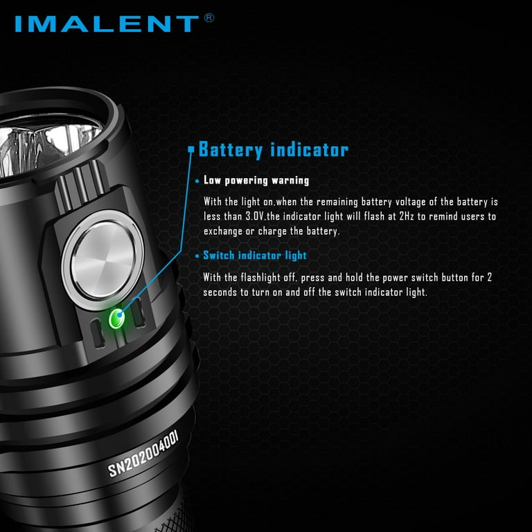 IMALENT MS03 LED Rechargeable Flashlight 13000 Lumens, 7 Modes