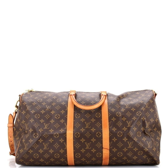 Pre-Owned Keepall Bandouliere Bag Monogram Canvas 55 By Rebag