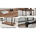 thumbnail image 6 of Dtwnek 59" Rectangular Dining Table with Metal Base, 1.5" Thick wood Tabletop Dining Table for Home, Kitchen, Dining Room, Dark Brown, 6 of 11