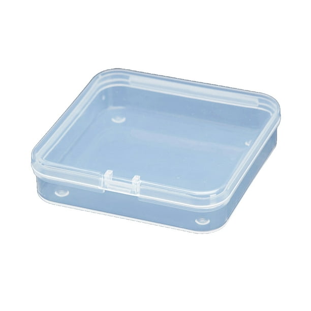 Portable Small Clear Boxes Transparent will get 24 packs Makeup Organizer  Square Pin Case Containers with Lids for Cosmetics Crafts Hardware 