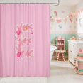 thumbnail image 2 of Manfei Christmas Waterproof Shower Curtain 72Wx84L Ornament Bathroom Waterproof Shower Curtain, Pink V, 2 of 5