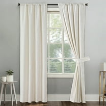 Home Soft Things Dodoma Linen Blended Curtain Set 2 Panels with 2 tiebacks - Beige - 38" x 84"