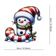 thumbnail image 1 of Christmas Tree Ornament Acrylic 2D Snowman Letter Pendant With Red Silk Jute And Gold Ribbons For Holiday Decoration, 1 of 3