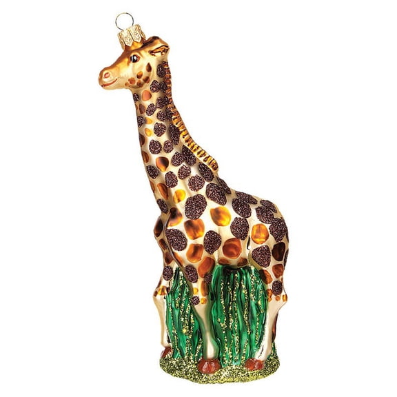 Giraffe Polish Mouth Blown Glass Christmas Ornament Wildlife Tree Decoration
