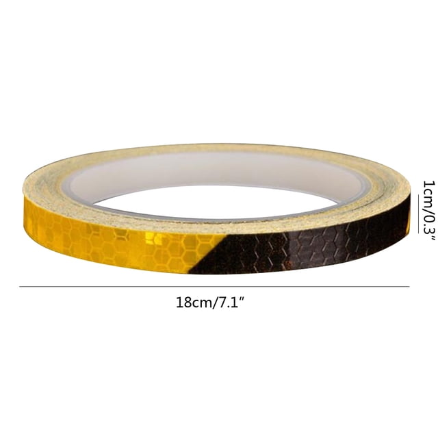 QualitChoice Bicycle Reflective Adhesive Tape Sticker Cycling Wheel Rim Light Safe Stickers M black orange 1Set