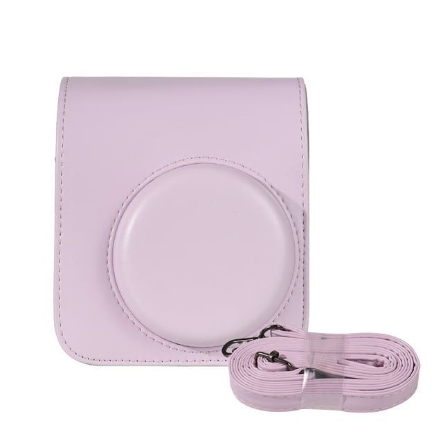 Instant Camera Protective Case PU Leather Camera Storage Bag with Removable Adjustable Shoulder Strap Replacement for Fujifilm instax mini 12