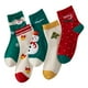 thumbnail image 3 of 5 pares de calcetines navideños suaves de uso diario hasta pantorrilla para mujeres, hombres, niños y niñas, 3 of 8