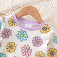 thumbnail image 4 of Enyan Baby Girl Outfit 3 6 12 18 24 Months 2T 3T Girl Clothing Set Bowknot Printed All-over Sweatshirt Joggers Set,2-3 Years, 4 of 7