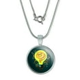 thumbnail image 1 of Electric Eel In Light bulb With Electricity 0.75" Pendant with Sterling Silver Plated Chain, 1 of 3