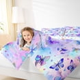thumbnail image 4 of Homewish Colorful Graffiti Butterfly Full Size Comforter Sets,Multicolor Gradient Butterflies Bedding Comforter Set,Pink Blue Purple Bedding Sets For Girls,Ultra Soft Home Decor Reversible,3-Piece, 4 of 8