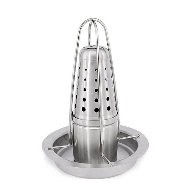 Soporte para Asador de Pollo, Lata de Cerveza, Soporte Vertical para Pollo con Bandeja de , Rejilla Vertical para Barbacoa de Pollo para Parrilla