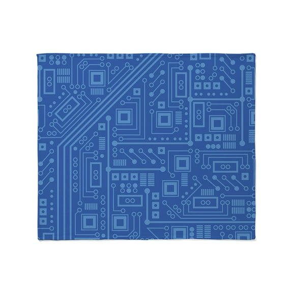 CafePress - Blue Circuit Board Throw Blanket - Soft Fleece Throw Blanket, 50"x60" for All Ages