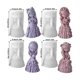 thumbnail image 3 of Molde de vela de silicona de muñeca de niñas de dibujos animados en 3D de 4 piezas, para hacer aromaterapia con cera, bricolaje, regalo de vacaciones, 3 of 5