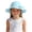 Blue-w, variant on Toddler Baby Girl UPF 50+ Fisherman Hat with Bowknot Six Panel Adjustable Snapback Breathable Sun Cap Wide Brim Outdoor Beach Hat Summer 2-5 Years