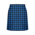 thumbnail image 5 of IUYRTFE Women's High Waist Gingham A Line Mini Skirt Zip Up Casual Summer Plaid Short Skirt, 5 of 6