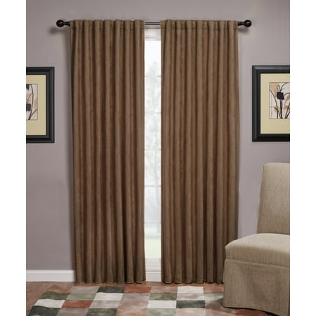 Austin Single Micro Suede Blackout Curtain Mocha 84