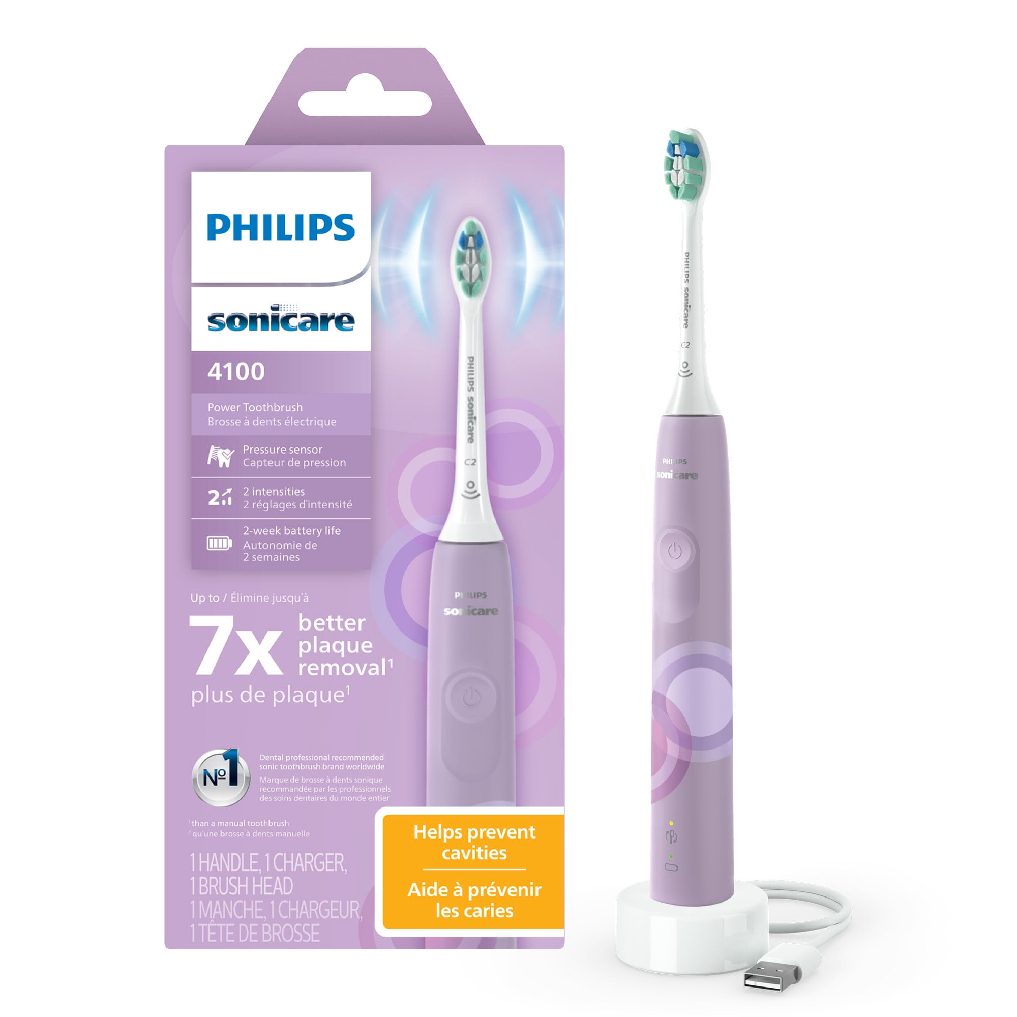 Philips Sonicare 4100 Rechargeable Toothbrush, Prismatic Lush