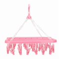 thumbnail image 3 of Laundry Rack, 32 Clips Socks Drying Rack Clothes Dryer Rack Clothes Dryer Drying Rack, For Household Hanger Shower Curtain Rod Clothes Line, 3 of 4