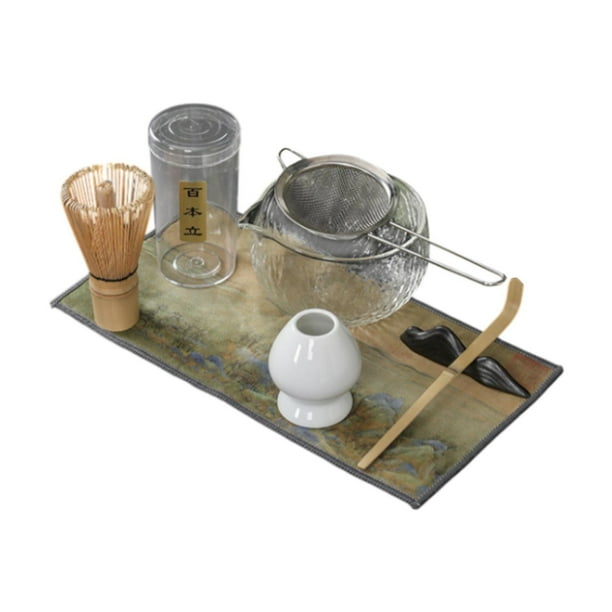 7pcs Japones Matcha Set Ceremonía de té japonesa Herramientas de fabricación de té japonesas para el regalo de cumpleaños de matcha