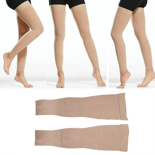 Qiilu Men Women Calf Leg Support Varicose Veins Knee Compression Sleeve  Socks Stocking