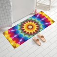 thumbnail image 2 of Colorful Tie Dye Star Mandala Bathroom Rugs Mat,Non Slip Microfiber Bathroom Rug,Rubber Backing,Soft Bathroom Mats for Bathroom Floor,Tub and Shower,60x24in(150x60cm), 2 of 5