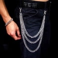 thumbnail image 4 of 26" Strong 3 Roof Biker Trucker Jean Key Chain Basic Vintage Heavy Wallet Chain, 4 of 6