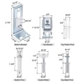 thumbnail image 2 of Unique Bargains 4Pack Bifold Door Hardware Kit Include Top & Bottom Pivot, Bracket & Guide Wheel Bi-fold Closet Door Hardware Kit, 2 of 6