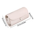 thumbnail image 3 of Makeup Brush Storage Bag Roll Organizer - Portable Folding Cosmetic Case, Multi-Compartment Travel Makeup Holder, Detachable Brush Cylinder, Snap Closure, 3 of 6
